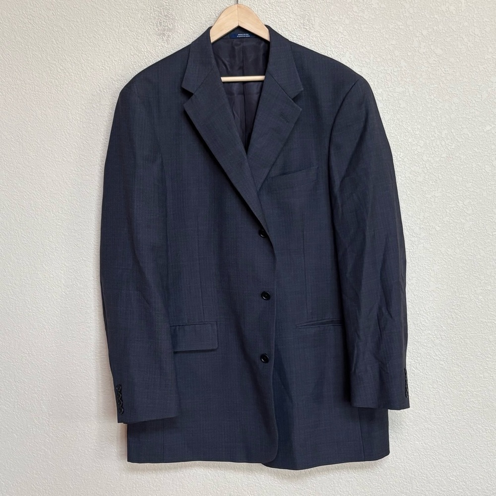 Ted Baker Navy 3-Button Blazer Sport Coat 46L Nordstrom USA Career Office